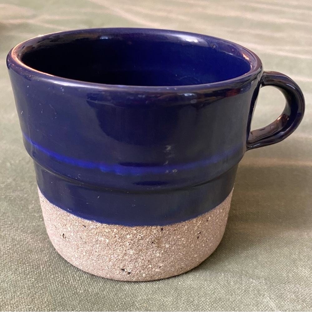 Nittsjö Keramik Ceramic Mug Blue With Natural colored Base UBM